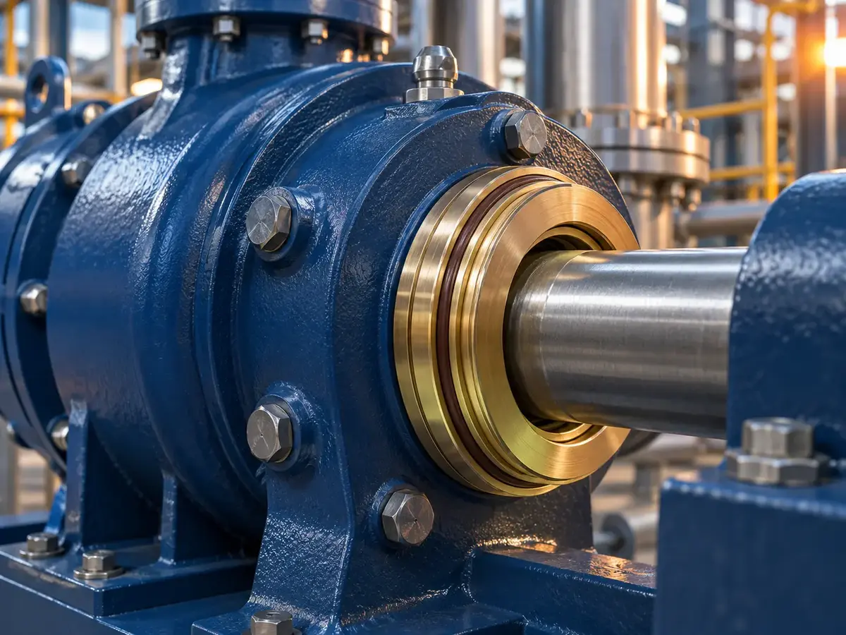 Bearing isolator aplicado de forma ilustrativa em equipamento rotativo